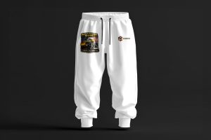 “Proud To Re American ” Branded Trousers White
