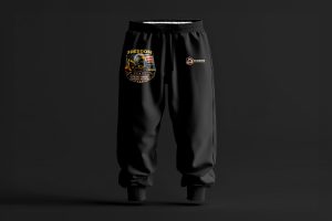 “Strong Hands Strong Nation” Branded Trousers Black